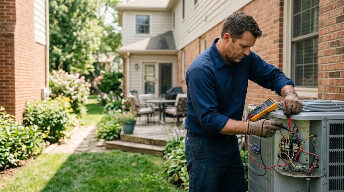 HVAC technician working near Hudson, MI